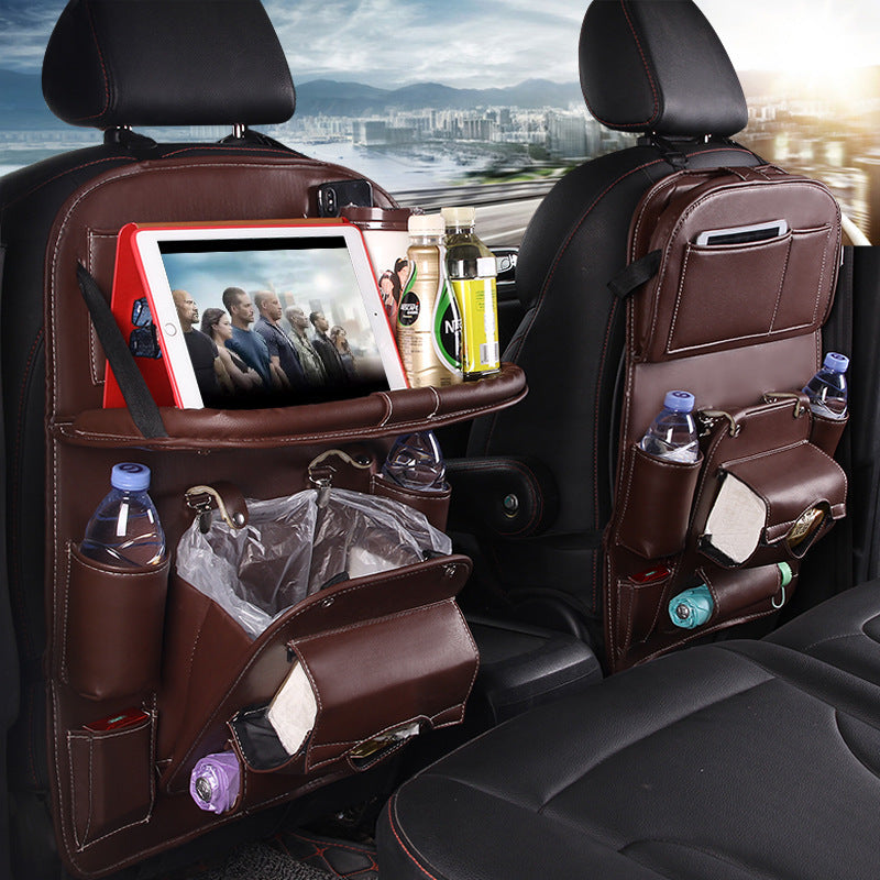 Leather Car Storage Bag Multifunction Seat