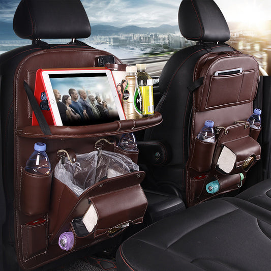 Leather Car Storage Bag Multifunction Seat