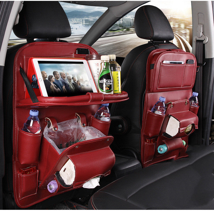 Leather Car Storage Bag Multifunction Seat