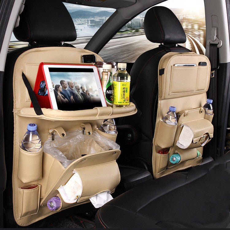 Leather Car Storage Bag Multifunction Seat