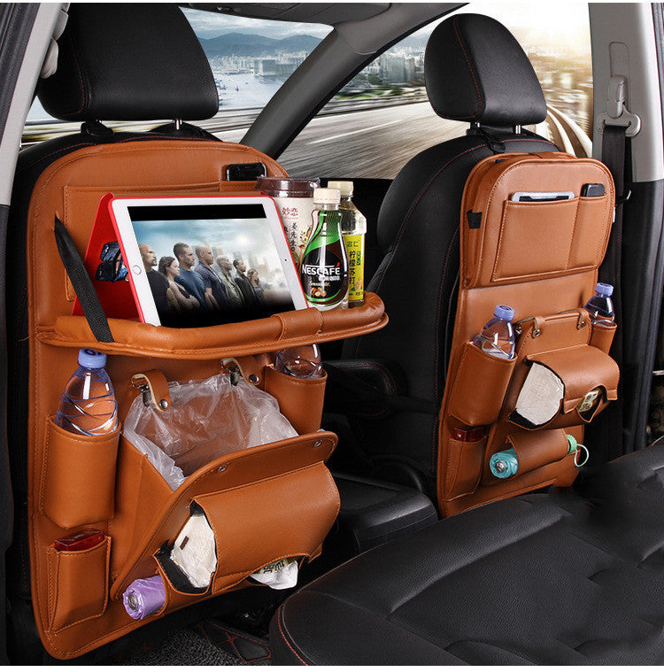Leather Car Storage Bag Multifunction Seat